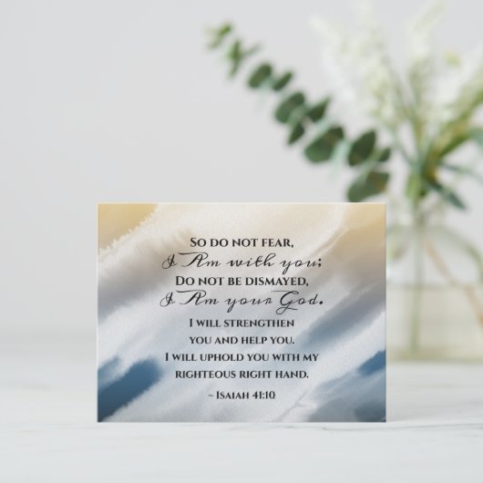 Isaiah 41:10 Fürchte nicht, dass ich bei dir bin B Postkarte (Stehend Vorderseite)
