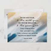 Isaiah 41:10 Fürchte nicht, dass ich bei dir bin B Postkarte (Vorne/Hinten)