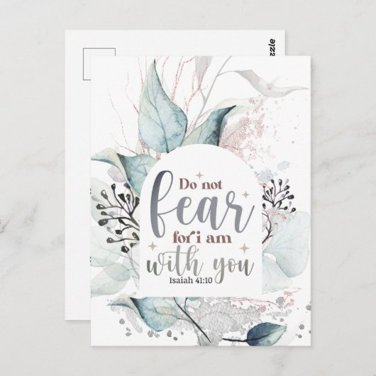 Isaiah 41:10 Fürchte nicht, dass ich bei dir bin B Postkarte (Vorne/Hinten)