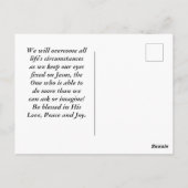 Isaiah 41:10 Fürchte nicht, dass ich bei dir bin B Postkarte (Rückseite)