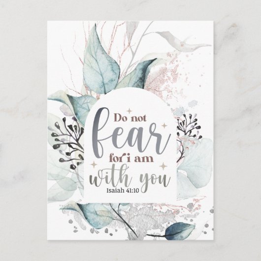 Isaiah 41:10 Fürchte nicht, dass ich bei dir bin B Postkarte (Vorderseite)