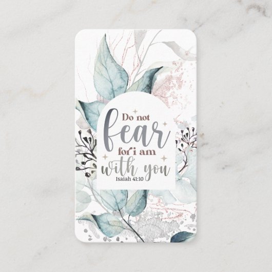 Isaiah 41:10 Fürchte nicht, dass ich bei dir bin B Visitenkarte (Vorderseite)