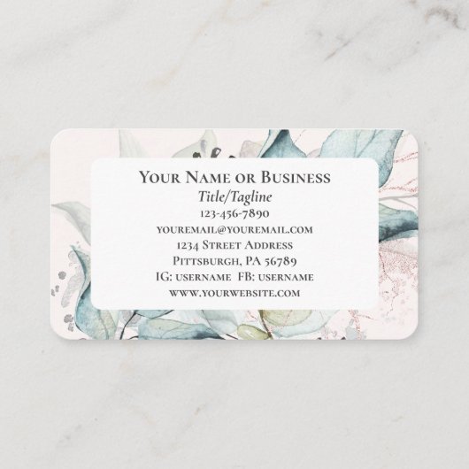 Isaiah 41:10 Fürchte nicht, dass ich bei dir bin B Visitenkarte (Rückseite)