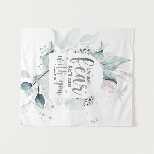 Isaiah 41:10 Fürchte nicht, dass ich bei dir bin B Wandteppich (Vorderseite (Horizontal))