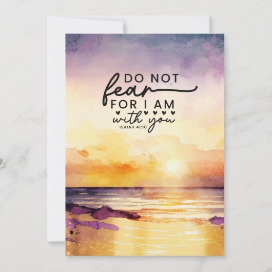 Isaiah 41:10 Fürchte nicht, dass ich bei dir bin, Karte (Vorderseite)