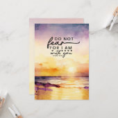 Isaiah 41:10 Fürchte nicht, dass ich bei dir bin,  Karte (Vorderseite/Rückseite Beispiel)