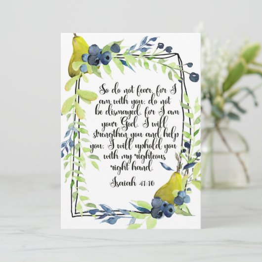 Isaiah 41:10, fürchte nicht, denn ich bin bei dir, (Stehend Vorderseite)