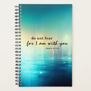 Isaiah 41:10 Ich bin mit dir Bible Verse Blue Planer