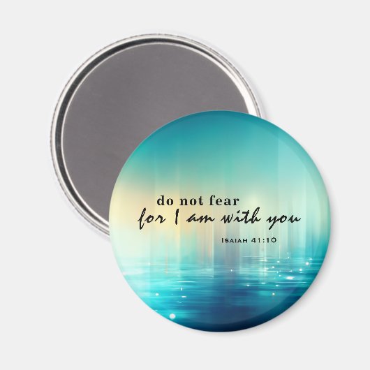 Isaiah 41:10 keine Angst Bibel Verse Blue Abstrakt Magnet (Vorderseite/Rückseite)
