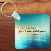 Isaiah 41:10 keine Angst Bibel Verse Blue Abstrakt Schlüsselanhänger (Vorderseite)