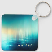 Isaiah 41:10 keine Angst Bibel Verse Blue Abstrakt Schlüsselanhänger (Rückseite)