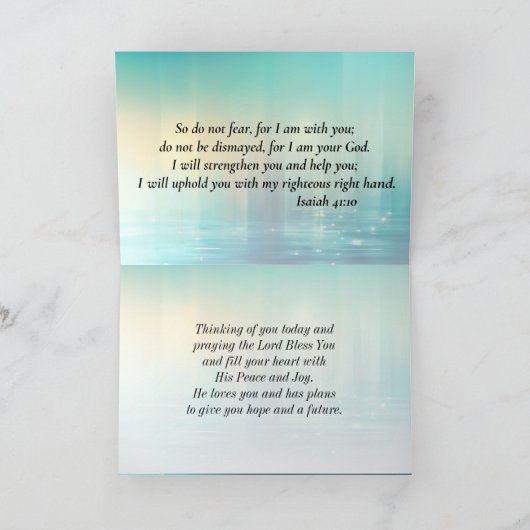 Isaiah 41:10 keine Angst Bibelverse Christlich Karte (Innenseite)