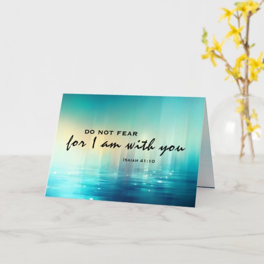 Isaiah 41:10 keine Angst Bibelverse Christlich Karte (Gelbe Blume)