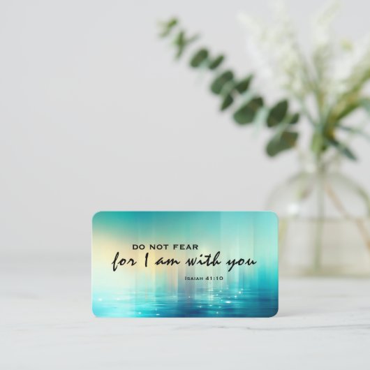 Isaiah 41:10 keine Angst Bibelverse Christlich Visitenkarte (Stehend Vorderseite)