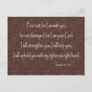 Isaiah 41:10 Keine Angst, denn ich bin mit dir Chr Postkarte