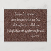 Isaiah 41:10 Keine Angst, denn ich bin mit dir Chr Postkarte (Vorderseite)