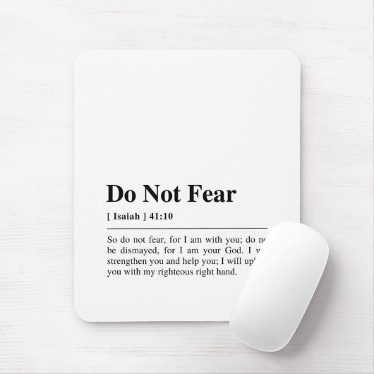 Isaiah 41:10 Keine Angst Mousepad (Mit Mouse)