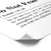 Isaiah 41:10 Keine Angst Poster (Ecke)