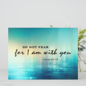 Isaiah 41:10 keine Angst vor Bibel Verse Flat Card (Stehend Vorderseite)