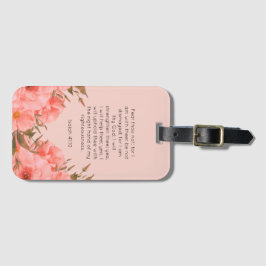 Isaiah 41:10 Luggage Tag | Pink Watercolor Florals Gepäckanhänger