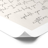 Isaiah 41:10 Minimal Boho Beige Arch Script Poster (Ecke)