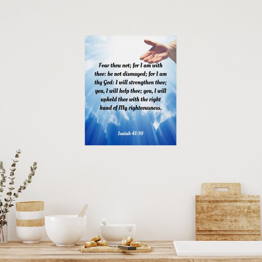Isaiah 41:10 poster (Küche)
