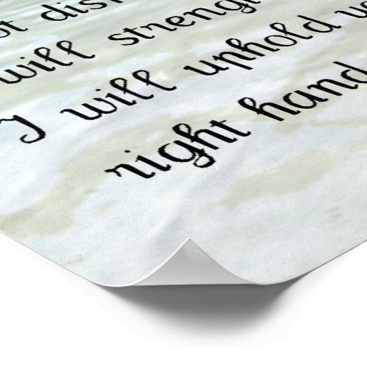 Isaiah 41:10 poster (Ecke)