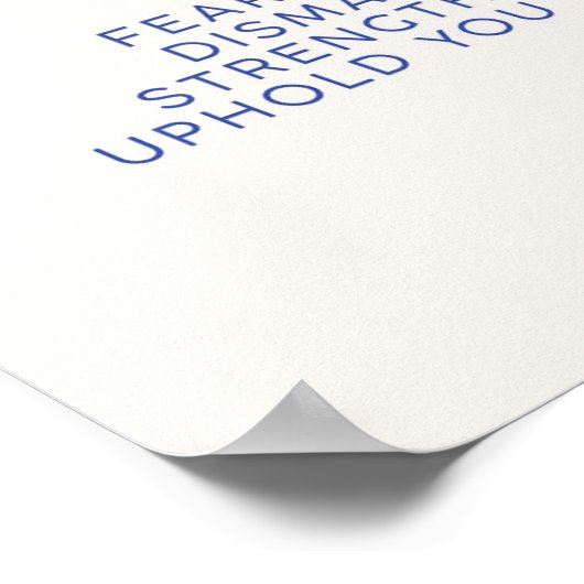 Isaiah 41:10 poster (Ecke)