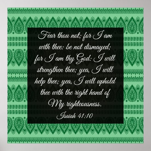 Isaiah 41:10 poster (Vorne)