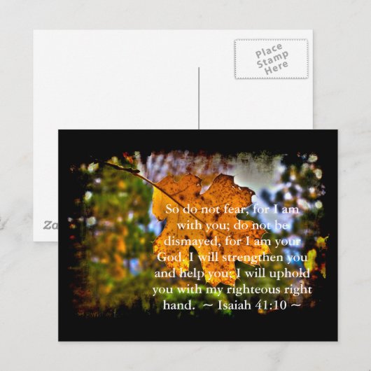 Isaiah 41:10 postkarte (Vorne/Hinten)