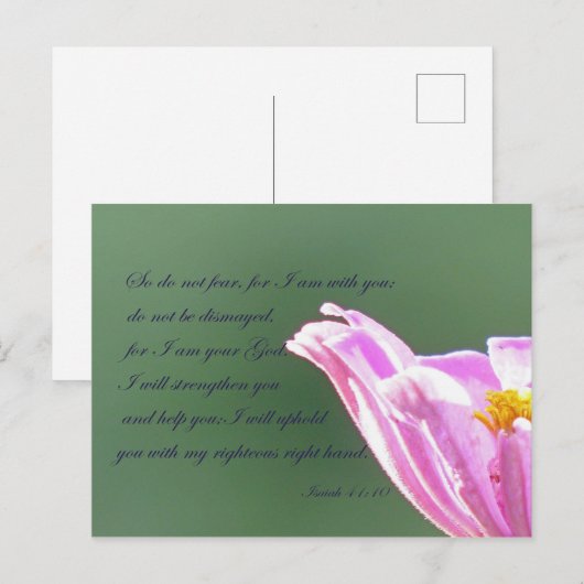 Isaiah 41:10 postkarte (Vorne/Hinten)