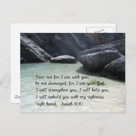 Isaiah 41:10 postkarte (Vorne/Hinten)