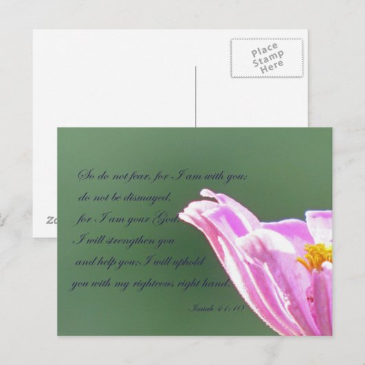 Isaiah 41:10 postkarte (Vorne/Hinten)