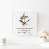 ISAIAH 41:10 QUADRATISCHE WANDUHR (Zuhause)