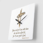 ISAIAH 41:10 QUADRATISCHE WANDUHR (Winkel)