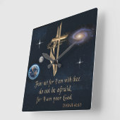 ISAIAH 41:10 QUADRATISCHE WANDUHR (Winkel)