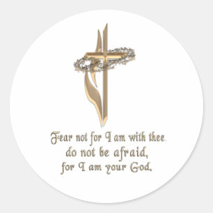 Isaiah 41:10 runder aufkleber