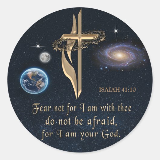 ISAIAH 41:10 RUNDER AUFKLEBER (Vorderseite)
