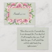 Isaiah 41:10 Scripturenkarte Mitteilungskarte (Vorne/Hinten)