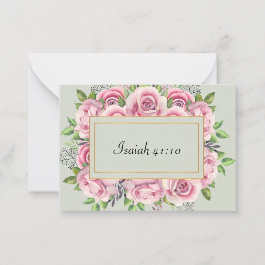 Isaiah 41:10 Scripturenkarte Mitteilungskarte (Vorderseite)