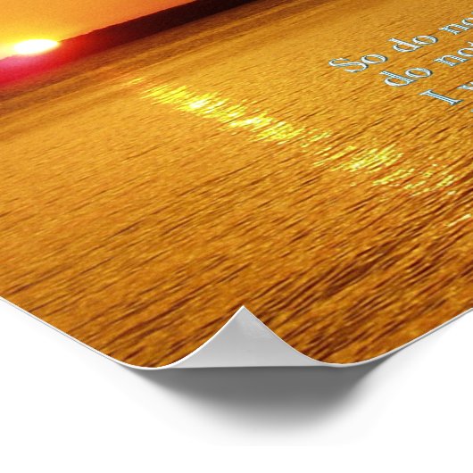 Isaiah 41:10 Sonnenuntergang Poster (Ecke)