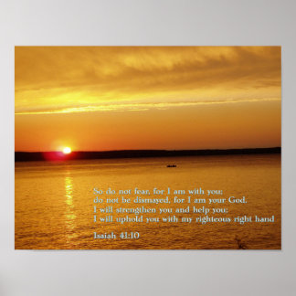 Isaiah 41:10 Sonnenuntergang Poster