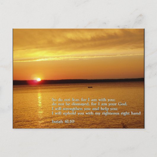 Isaiah 41:10 Sonnenuntergang Postkarte (Vorderseite)