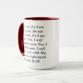 Isaiah 41:10 Tasse für Ton-Kaffee (Vorderseite Links)