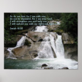 Isaiah 41:10 Wasserfall Poster (Vorne)