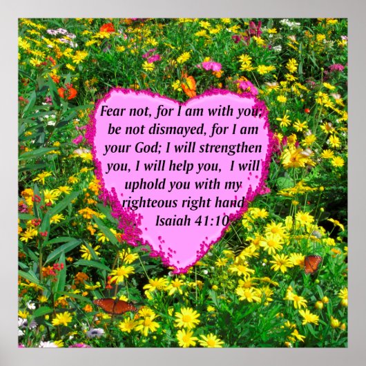 ISAIAH 41:10 WILDBLUME FOTO DESIGN POSTER (Vorne)