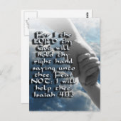 ISAIAH 41:13 ANGST NICHT - ICH WERDE DEINE HAND HA POSTKARTE (Vorne/Hinten)