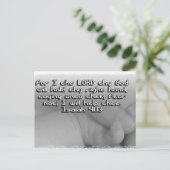 Isaiah 41:13 ANGST NICHT - ICH WERDE IHNEN HELFEN Postkarte (Stehend Vorderseite)