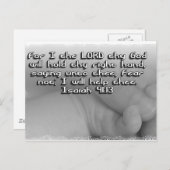 Isaiah 41:13 ANGST NICHT - ICH WERDE IHNEN HELFEN Postkarte (Vorne/Hinten)