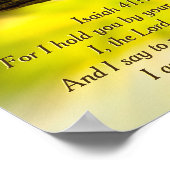 Isaiah 41:13 Ich halte dich an deiner rechten Hand Poster (Ecke)